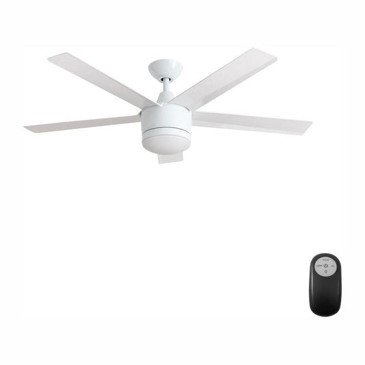 NOB, Home Decorators Collection Merwry 52 in. Integrated LED Indoor White Ceiling Fan
