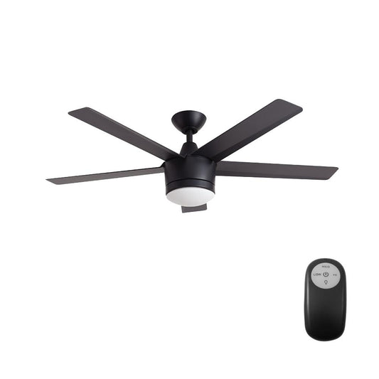 NOB, Home Decorators Merwry 52 Inches Integrated LED Indoor Matte Remote Control Ceiling Fan  Matte Black
