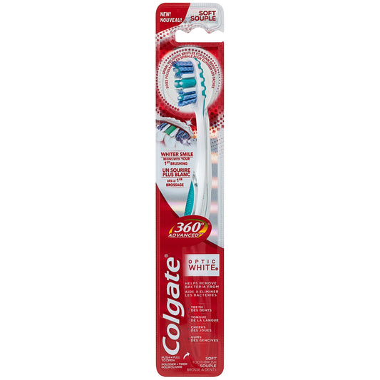 Colgate 360 Advanced Optic White Toothbrush, Soft