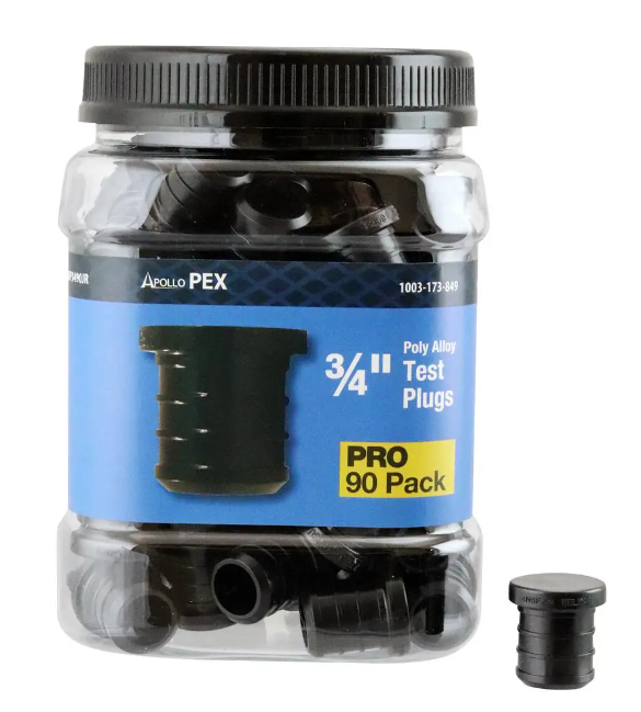 Apollo 3/4 in. Plastic PEX-B Barb Plug Pro Pack (90-Pack), Black