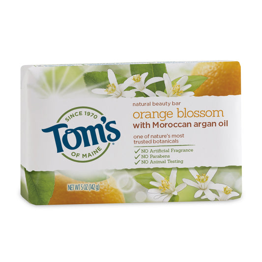 Tom's of Maine Natural Beauty Bar in Orange Size Blossom - 5 Oz - Case of 6 | Carewell