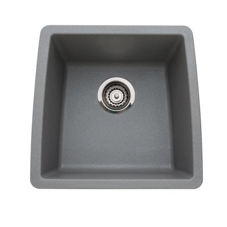 BLANCO, Metallic Gray 440082 PERFORMA SILGRANIT Undermount Bar Sink, 17.5" X 17"