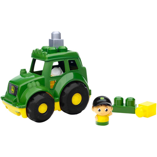 MEGA BLOKS John Deere Building Toy Blocks LiTractor (6 Pieces) for Toddler