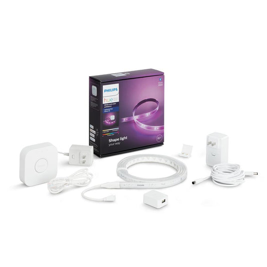Philips - Hue Bluetooth Lightstrip Plus 80-inch Starter Kit - White and Color Ambiance