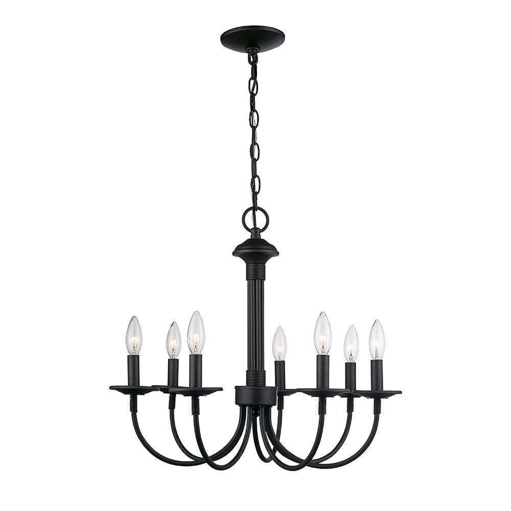 Home Decorators Collection 7-Light Oil Rubbed Bronze Classic Farmhouse Candle Chandelier for Dining Room