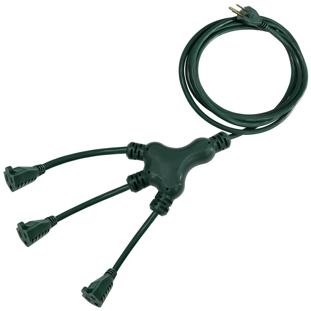 HDX 40 Ft. 16/3 Multi-Directional Outdoor Extension Cord, Green