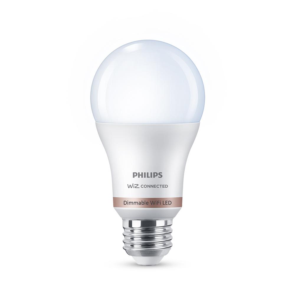 Philips 60-Watt Equivalent A19 LED Daylight (5000K) Smart Wi-Fi Light Bulb Powered by WiZ with Bluetooth (1-Pack)