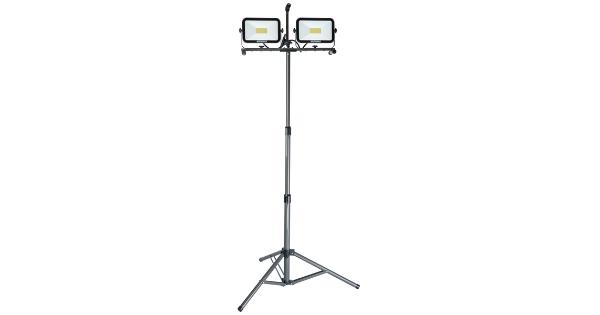 GENESIS 13,000 Lumens Dual-Head LED Work Light with All Metal Adjustable Telescoping Tripod, 9 Ft. Power Cord, and Sealed Switch
