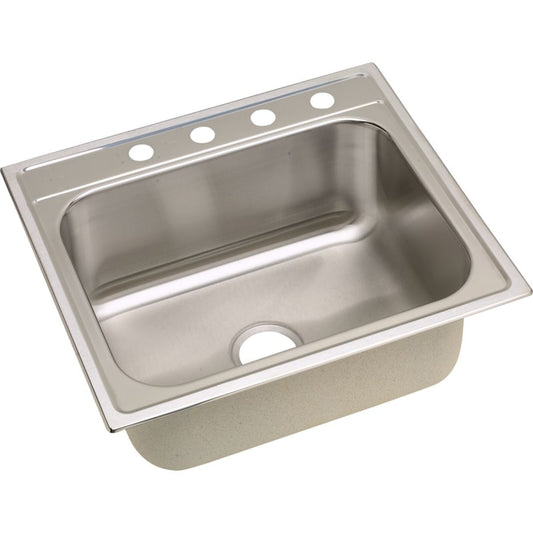 Elkay DPC1252210MR2 20 Gauge Stainless Steel Single Bowl Top Mount Kitchen Sink with 2 Right Faucet Holes, 25 x 22 x 10.25"