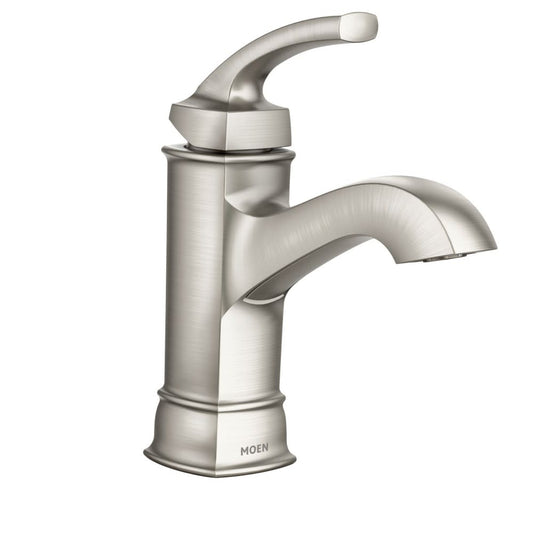 MOEN Hensley Single Hole Single-Handle Bathroom Faucet in Spot Resist Brushed Nickel