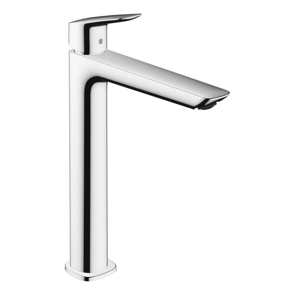 Hansgrohe Logis Fine Single Handle Single Hole Bathroom Faucet in Chrome, Grey