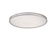 Hampton Bay 32 in. Oval 1-Light Brushed Nickel Dimmable LED Flush Mount