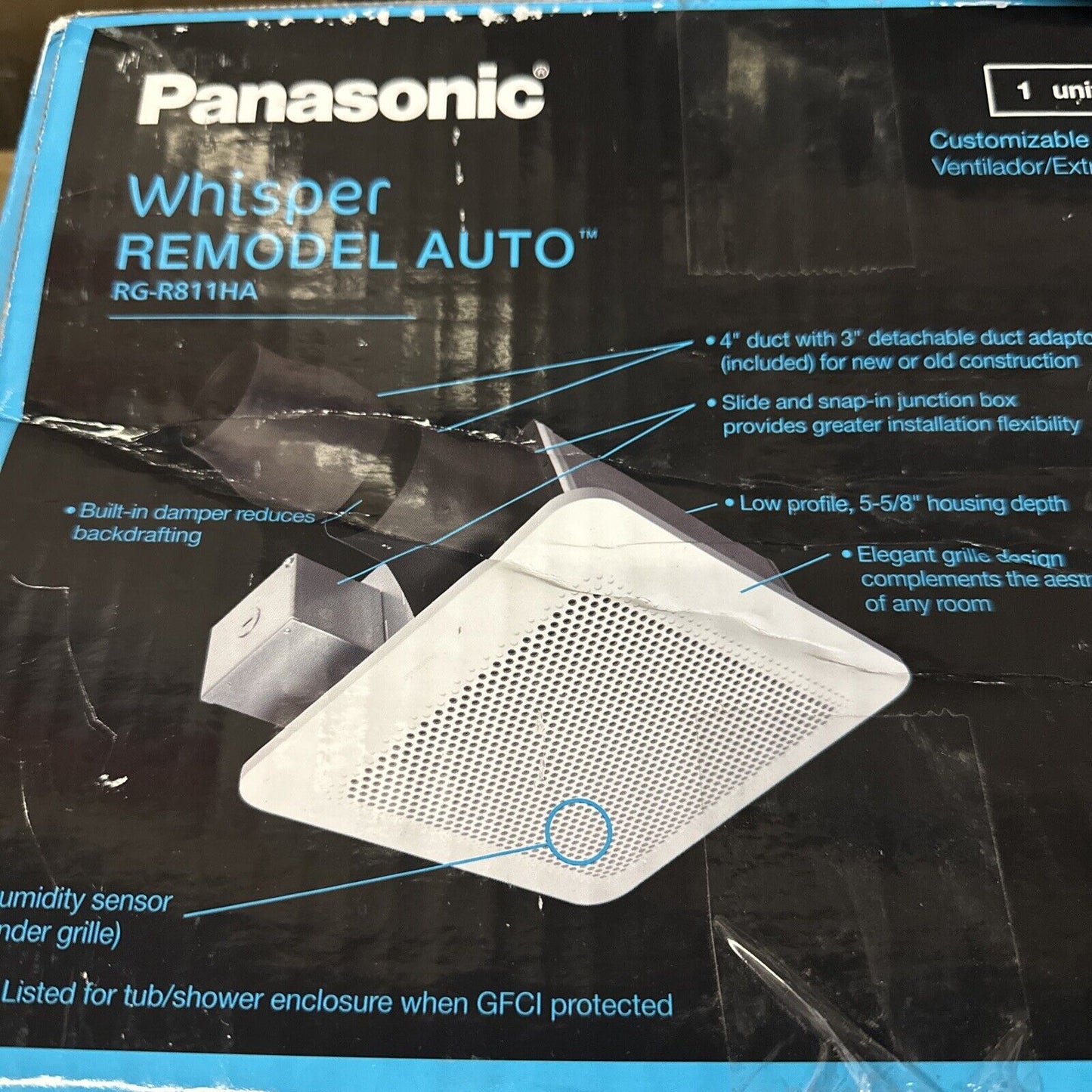 Panasonic WhisperRemodel DC Pick-a-Flow 80/110 CFM Ceiling Bathroom Ex ...