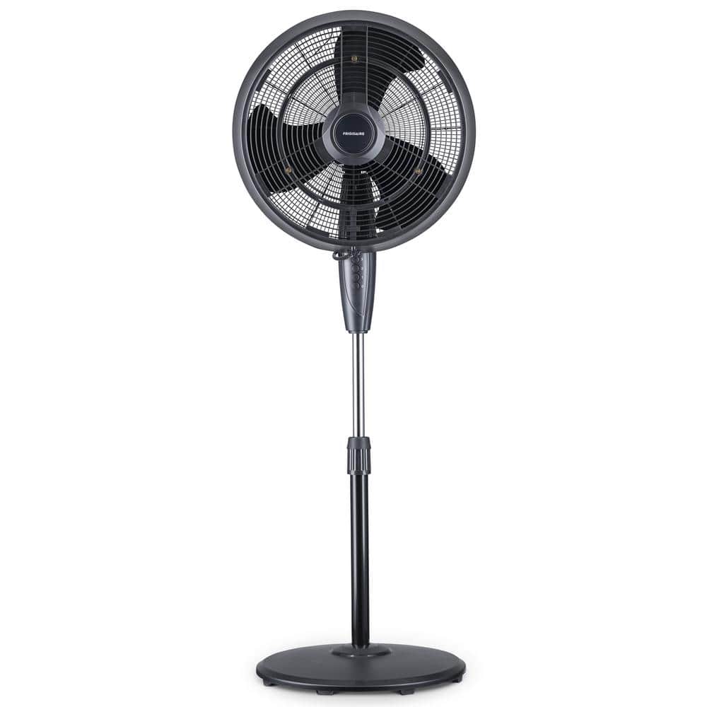 Newair Outdoor Misting Fan and Pedestal Fan in Black, Cools 500 Sq. Ft. with 3 Fan Speeds and Wide-Angle Oscillation